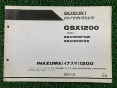 イナズマ1200 サービスマニュアルとパーツリストのセット イナズマ1200 サービスマニュアルとパーツリストのセット