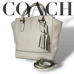美品 5004 COACH コーチ 2way ハンドバッグ レザー ホワイト