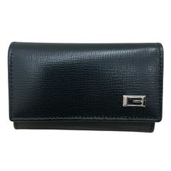新品同様 グッチ GUCCI キーケース レザー ガンメタル金具 120950 D2G0R 1000 6連 専用箱 黒 ♯0210010002