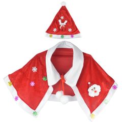 クリスマス飾り サンタクロース帽子 マント お祝いパーティー飾り 仮装 パーティー