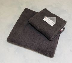 【新品・未使用】（今治タオルブランド）コンテックスプレミアムフェイスタオル&バスタオルセット チャコールグレー