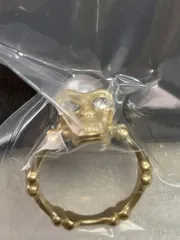 EVAE+  Skull Pearl Ring Gold Mサイズ