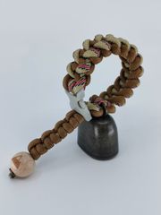 【Φ40.0mm LLサイズ】自転車用ベル(熊鈴)トレンディベル【ベージュマルチカラー×ライトブラウン】No.186