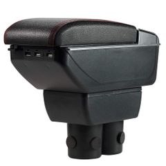 USBポート付多機能 コンソールボックス に適用 JB74 肘掛け JB64 JB43 肘置き JB33 収納ボックス JB23 jimny 小物入れ ジムニー アームレスト (豪華版ブラック) Argentavis