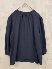 23区 - 23区☆ブラウス　プルオーバー　シャツ　半袖　日本製　Vネック　ネイビー　40 23区 - 23区 オンワード樫山 プル ブラウス Vネック 半袖 40
