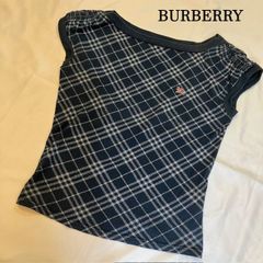 バーバリーロンドン　BURBERRY　BLUELABEL　ロゴ刺繍　トップス　シャツ　レディース：38