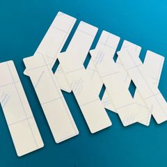 アクリル 白艶あり 2㍉厚 60mmx240mm 四つ角5R程度 10枚セット！
