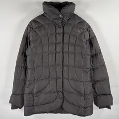 古着 ザ・ノースフェイス THE NORTH FACE ダウンロングコートジャケット フルジップ 600fill リブ襟  ダークグレー レディース