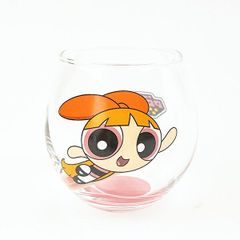 파워 퍼프 걸즈 블러섬 만마루 글라스 컵 일본제