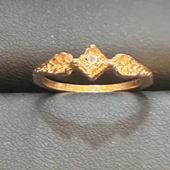 ゴールドメッキ　リング　ジルコニア人工石　指輪　11号　0507