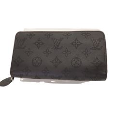 【中古】 ルイヴィトン Louis Vuitton M61867 マヒナ ジッピーウォレット ノワール レディース メンズ モノグラム ラウンドファスナー ブランド財布 黒 ブラック 長財布 ユニセックス A2501774 【無料ギフトラッピング承ります】