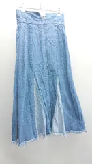 ◇ Θ◎ MERCURYDUO マーキュリーデュオ デニム ロング フレアー スカート サイズM ブルー レディース E  【1411280045589】