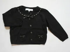 タルティーヌ エ ショコラ タルティーヌエショコラ tartine et chocolat アウトレット 子供服 女の子 長袖 カーディガン 黒 春 秋 80cm ベビー服 ★3 トップス ガールズ キッズ ベビー 【中古】 ユーズド リサイクル