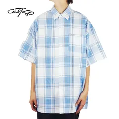 CALTOP キャルトップ メンズ シャツ SS CHECK SHIRTS ショートスリーブチェックシャツ 男女兼用
