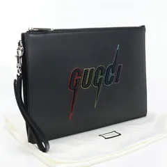 GUCCI グッチ ブレード エンブロイダリー 597678 クラッチバッグ レザー【中古】 ユニセックス