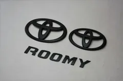 Ｍ９００Ａ/Ｍ９１０Ａ　ルーミー　マットブラックｏｒピアノブラックエンブレム　３点ＳＥＴ　　INVENTER/grow/メッキ/ブラッククローム/ゴールド/車エンブレム/車パーツ/