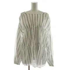 グリーンレーベルリラクシング ユナイテッドアローズ green label relaxing 結論シリーズ 全方位映えギャザーブラウス シャツ 長袖 ストライプ グレー 白 ホワイト 36111042143 /AN45