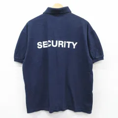 XL/古着 半袖 ポロ シャツ メンズ 00s PARKS SECURITY コットン 紺 ネイビー 25may23 中古 トップス