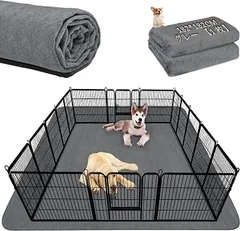 LOOBANI 洗えるペットシーツ ペットマット おしっこマット ペット用 トイレ下敷きマット 182x182CM グレー1枚( グレー「1枚」,  182x182CM)のサムネイル