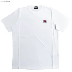 DIESEL ディーゼル 新品 半袖 Tシャツ A17135 RPHAX 100 サイズM～XXL メンズ ホワイト ワンポイント 丸首 クルーネック