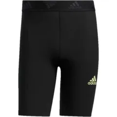 アディダス(adidas) エアロレディ ライト ライド テックフィット ショートタイツ BJ726-HE6986 ブラック/ライム XOサイズ