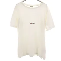 SAINT LAURENT サンローラン イタリア製 半袖 Tシャツ M ホワイト メンズ 古着