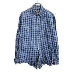 Timberland 長袖 チェックシャツ Mサイズ ティンバーランド ネイビー コットン 古着卸 アメリカ仕入 t2411-3707のサムネイル