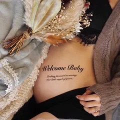 シンプル英語 マタニティフォト マタニティシール マタニティペイントシール