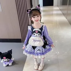 コスプレ 可愛い クロミ コスプレ衣装 ロリータ リボン ワンピース 女の子 cosplay 子供用 lolita イベント コスチューム 仮装 パーティー用675