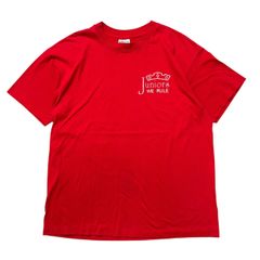 80s 90s USA製 古着 Hanes ヴィンテージ Tシャツ ワンポイント Juniors we rule シングルステッチ 赤 レッド XLサイズ