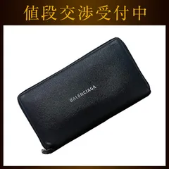 バレンシアガ ラウンドファスナー 長財布 ブラック エブリデイ 財布  