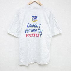 XL/古着 半袖 ビンテージ Tシャツ メンズ 00s EXTRA 大きいサイズ コットン クルーネック 薄グレー 霜降り 25jul07 中古