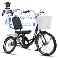 基本引取り三輪自転車 Amazon | 三輪三輪車 1段変速 自転車 シングルスピード 20インチ