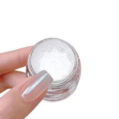 特価商品 DFsucces オーロラネイルパウダー 白 固形 ネイル ミラーパウダー 粒子細かい キラキラ ネイルアートパーツ 美しい おしゃれ パールジェルネイル パウダー 自宅 ネイルサロン 工房用品