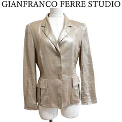 GIANFRANCO FERRE STUDIO　ジャンフランコフェレ　レディース 　テーラードジャケット　ゴールドラメ　11号　L