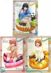 [중고] 클리어 파일 집합 A4 클리어 파일 3장 세트 <Sweets Style> [역시 내 청춘 러브 쌀은 틀리다. 완 이상한 말~ Sweets Style~ in 마치다 마루이]