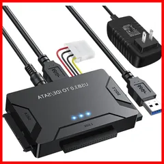 変換ケーブル 3.5インチ HDD IDE USB USB 変換ケーブル 2.5インチ HDD SSD SATA IDE SATA USB 変換アダプター 光学ドライブ対応 Runbod 最大6TB USB3.0 5Gbps高速転送 電源アダプタ付きのサムネイル