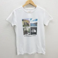 k■ノースフェイス/THE NORTH FACE NTW31715  S/S PHOTO LOGO TEE ウィメンズ Tシャツ【L】白/LADIES■4【中古】