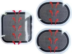 ONRAI 互換品 互換性あり 交換パット EMS腹筋ベルト用 ジェルシート(白3枚x1セット)