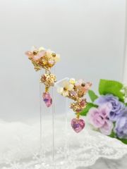 ピンクドリームチャームイヤリング
