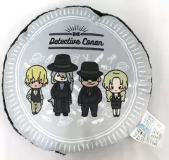 【中古】クッション・抱き枕・本体 ジン＆ウォッカ＆バーボン＆ベルモット(B) ラウンドクッション 「セガ ラッキーくじONLINE 名探偵コナン ～ゆるこれ～」 A賞-2
