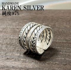 シルバーリング カレンシルバー カレン族 ハンドメイド エスニック タイ レディース #1