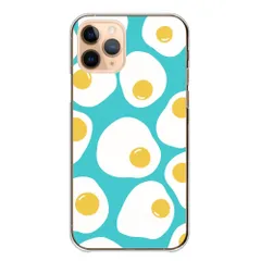 iPhone12 mini  ケース カバー アイフォン12 ミニ スマホケース ハードケース 卵 たまご 目玉焼き かわいい イエロー 黄色 水色 ライトブルー スウェーデン 北欧 カラー01
