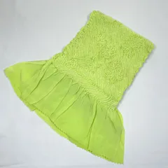 帯揚げ　黄緑　中抜き絞り　191