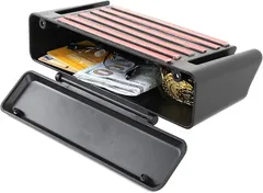 METYOUCAR トヨタ ランクル250 専用 ルームミラー収納ボックス 磁力式マグネットスイッチ ランドクルーザー250 プラド ABS素材 貼付タイプ 車用収納