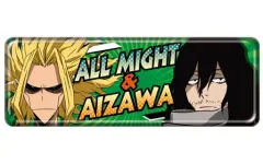 【中古】バッジ・ピンズ(キャラクター) オールマイト(トゥルーフォーム)＆相澤消太 「僕のヒーローアカデミア ロングカンバッジコレクション」 初回BOX購入特典