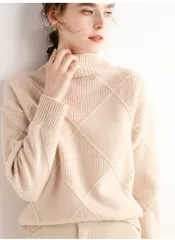 ニットセーター レディース タートルネック ケーブル編み ハイネック タートル ニット セーター 厚手 秋冬 プルオーバー トップス 上品 長袖 着回し ゆったり 無地 通勤 通学 大人 学生 lHEI144