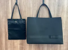【SALE】【セット売り】リボン付きトートバッグ フォーマルバッグ  ミニポーチバッグ 2点セット