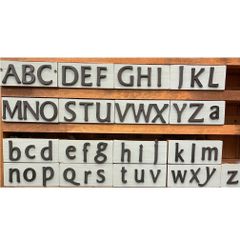 45mm LETTER BLACK　文字　アルファベット　好きな文字【5個セット】お選びください。