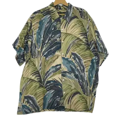 アロハシャツ 総柄 US古着 ボタンダウン オープンカラー 開襟シャツ オーバーサイズ ビッグシルエット USA製 メンズ 1XB マルチカラー